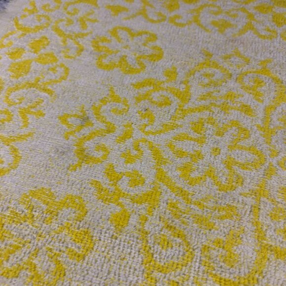 Vintage‎ 60s 70s Floral Hand Towel Sunny Yellow White Cotton - Picture 10 of 11
